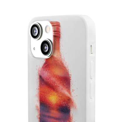 Galaxy Bottle Phone Case — Abstract Cosmic Beverage Design Flexible Case