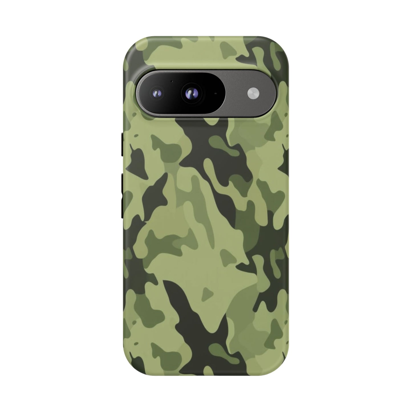 Camo Tough Phone Case — Military Green Protective iPhone Cover