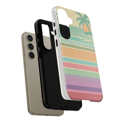 Tough Case — Retro Pastel Sunset Palm Tree Phone Case