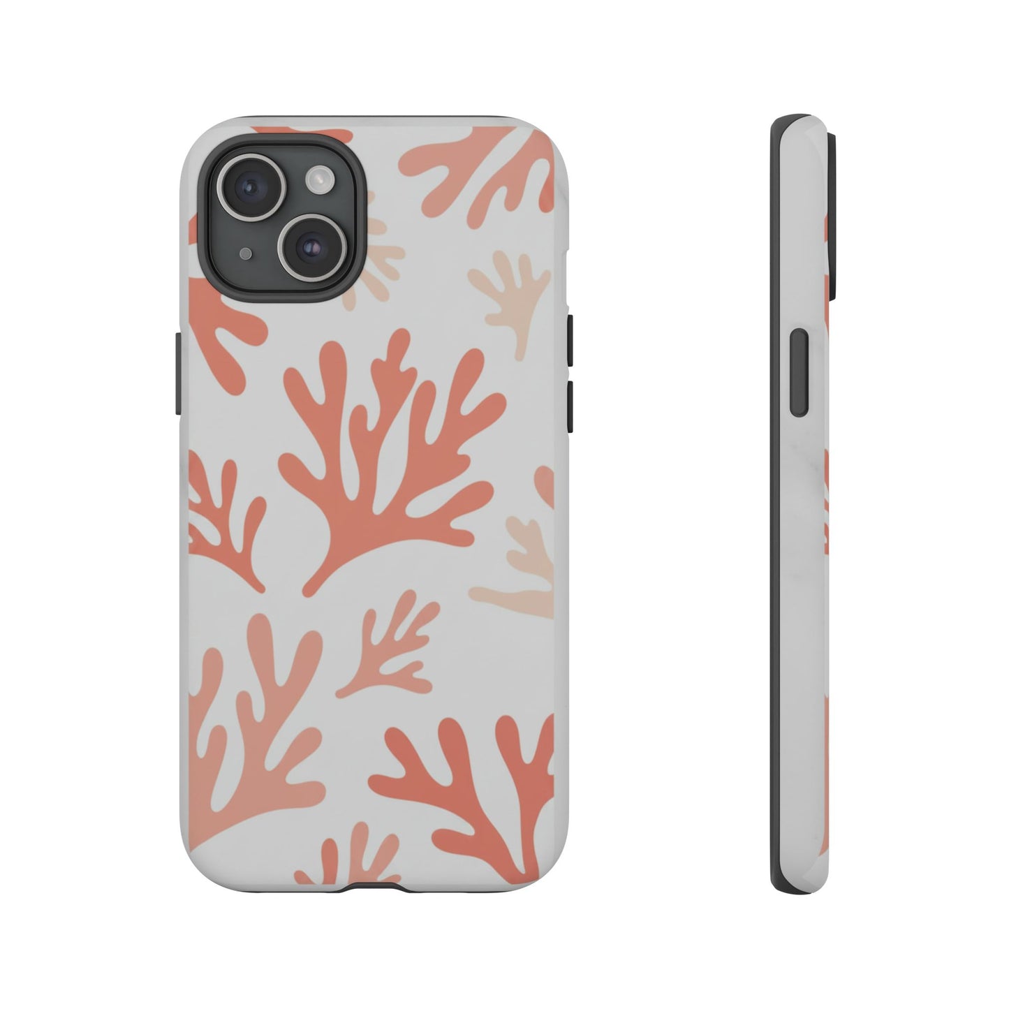 Coral Reef Pattern Tough Phone Case — Pink Beachy Protective Cover