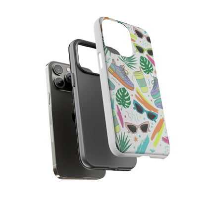 Tough Cases — Colorful Retro Sneakers & Sunglasses Phone Case