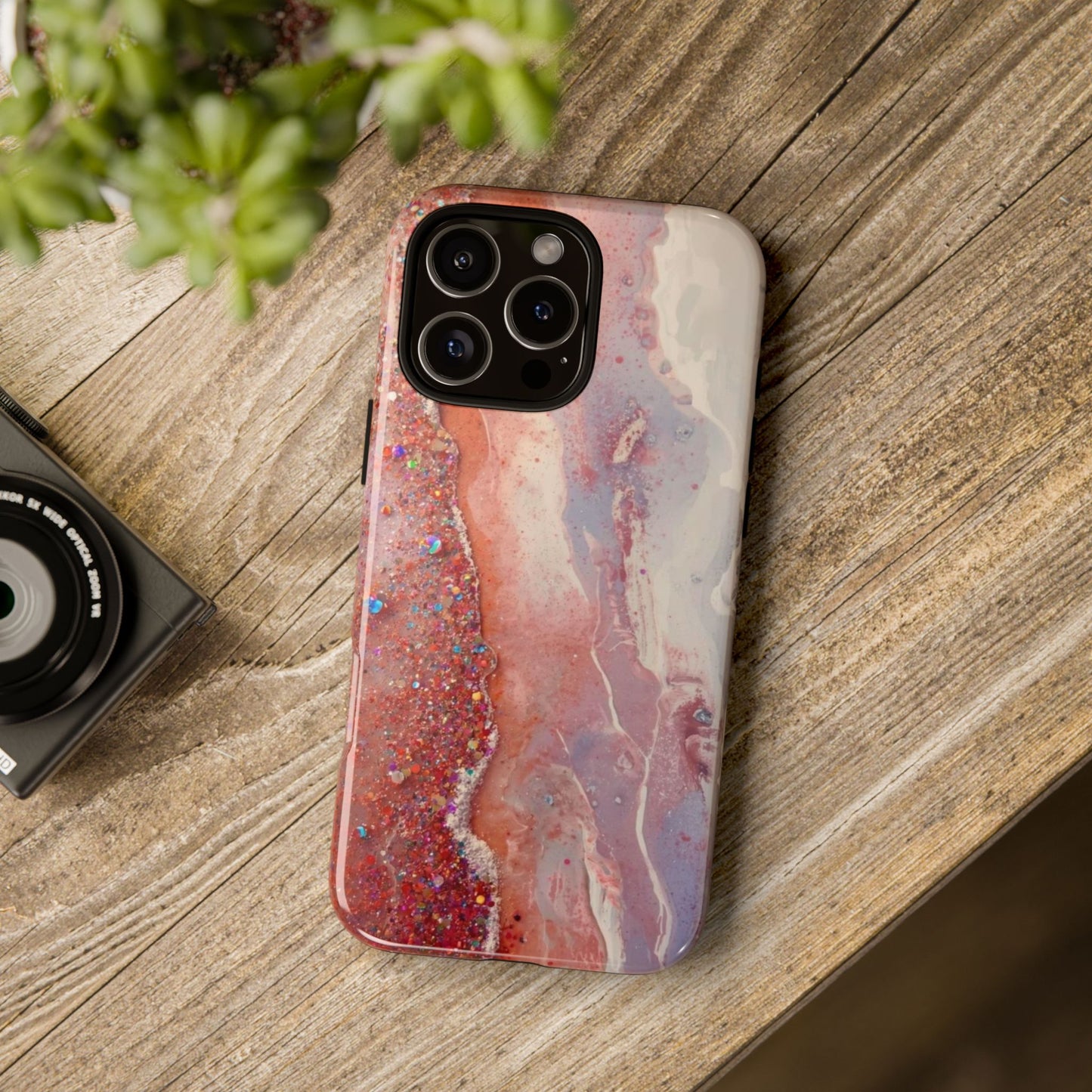 Marbled Rose Gold Galaxy Phone Case — Protective Tough Case