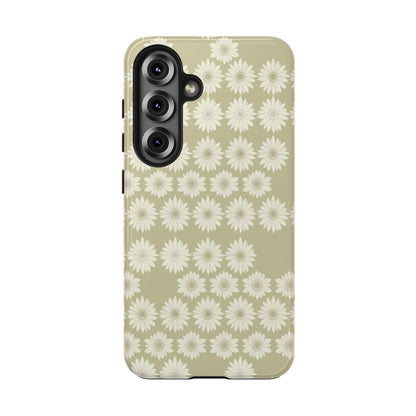 Daisy Pattern Tough Phone Case — Protective Floral iPhone Cover