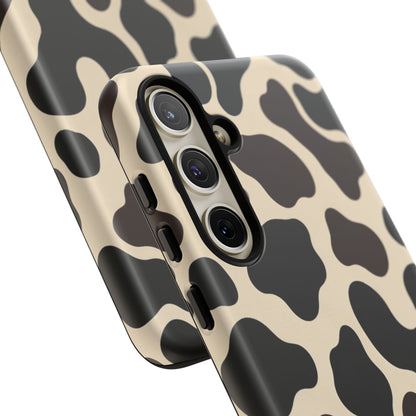 Cow Print Phone Case — Black & Cream Protective  Case