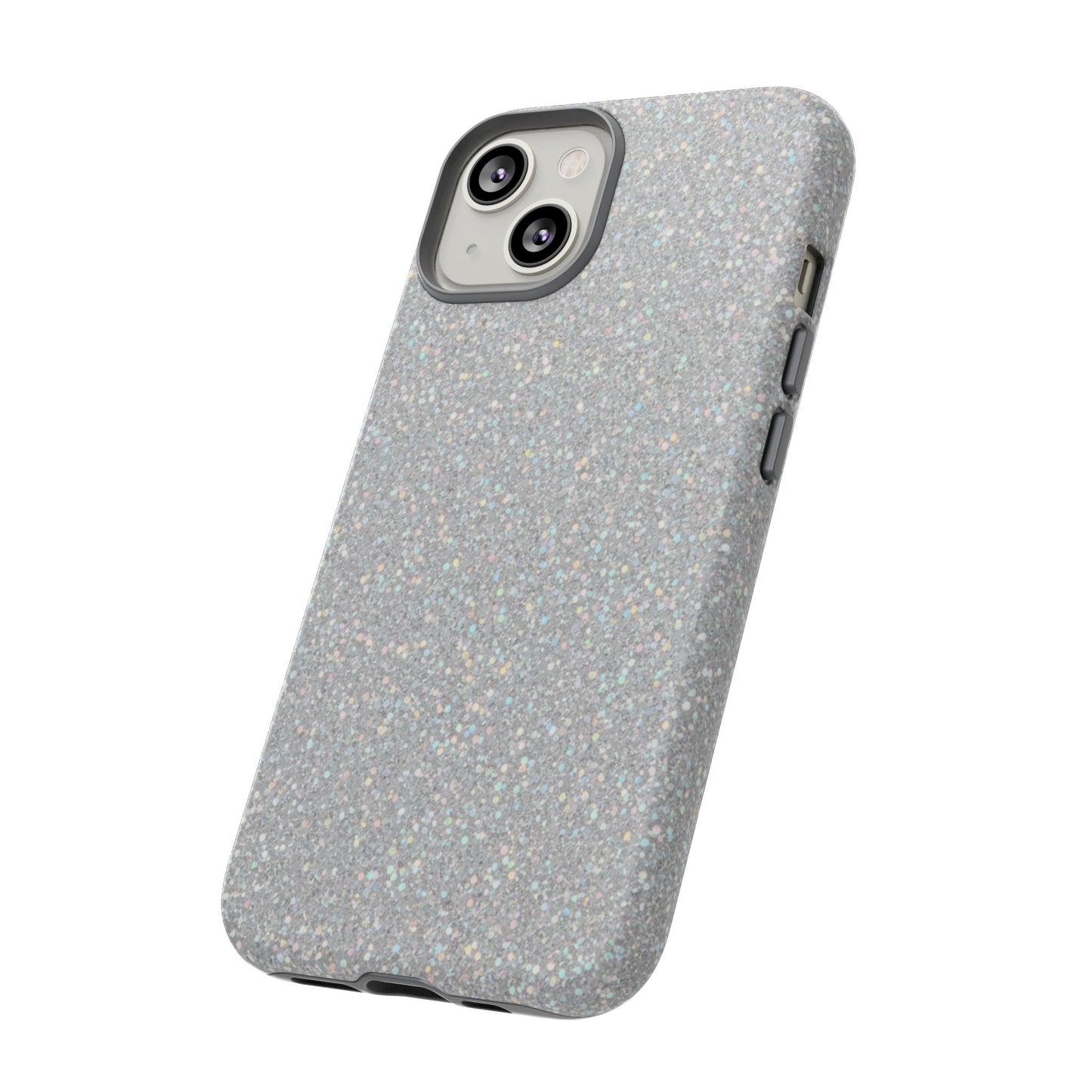 Glitter Silver Tough Phone Case — Sparkling Protective Phone Case