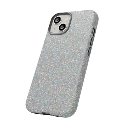 Glitter Silver Tough Phone Case — Sparkling Protective Phone Case