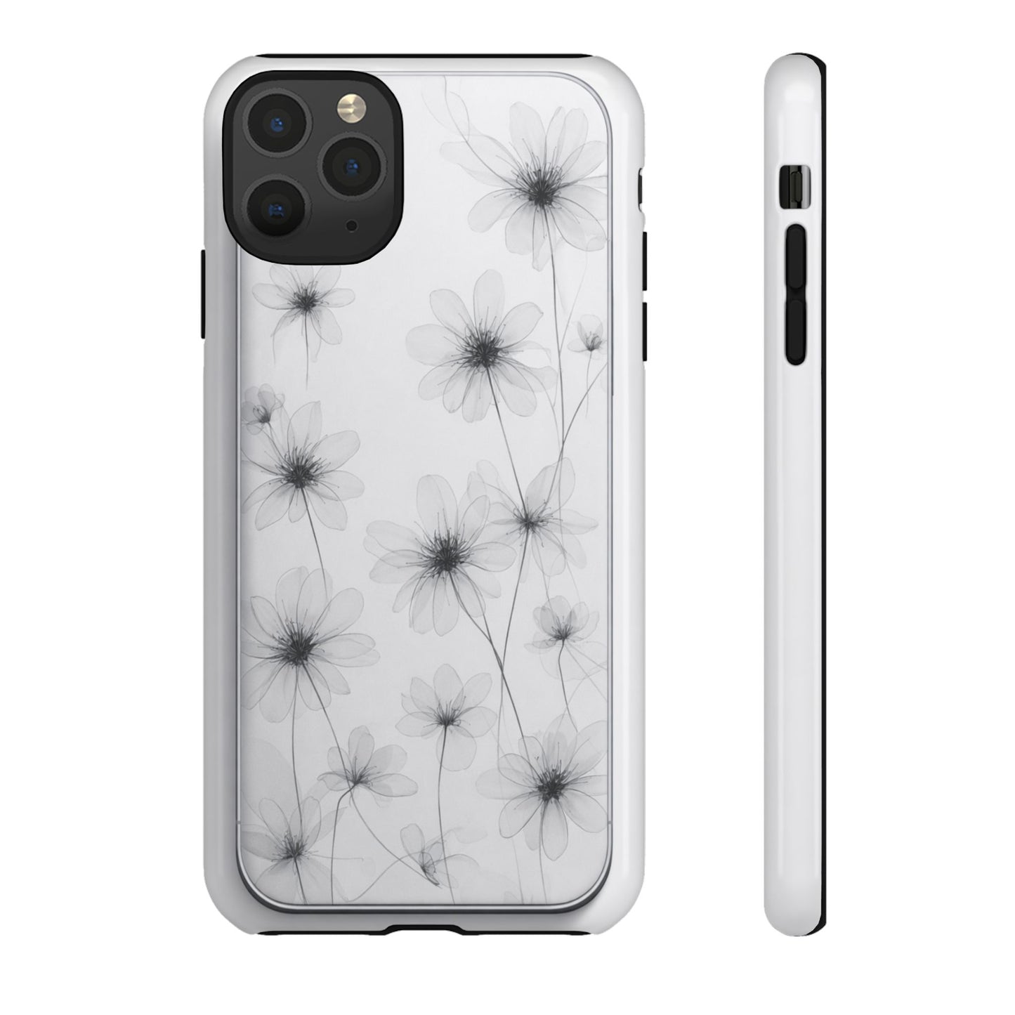 Tough Case — Black & White Floral Tough Phone Case