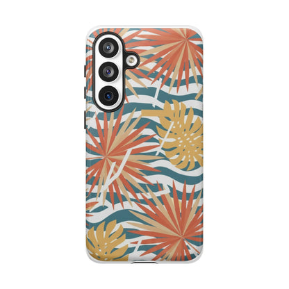 Tropical Palm Tough Phone Case – Retro Wave Floral Protective Cover