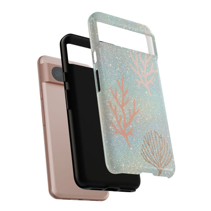 Seafoam Sparkle Phone Case – Coral & Seashell Tough Case