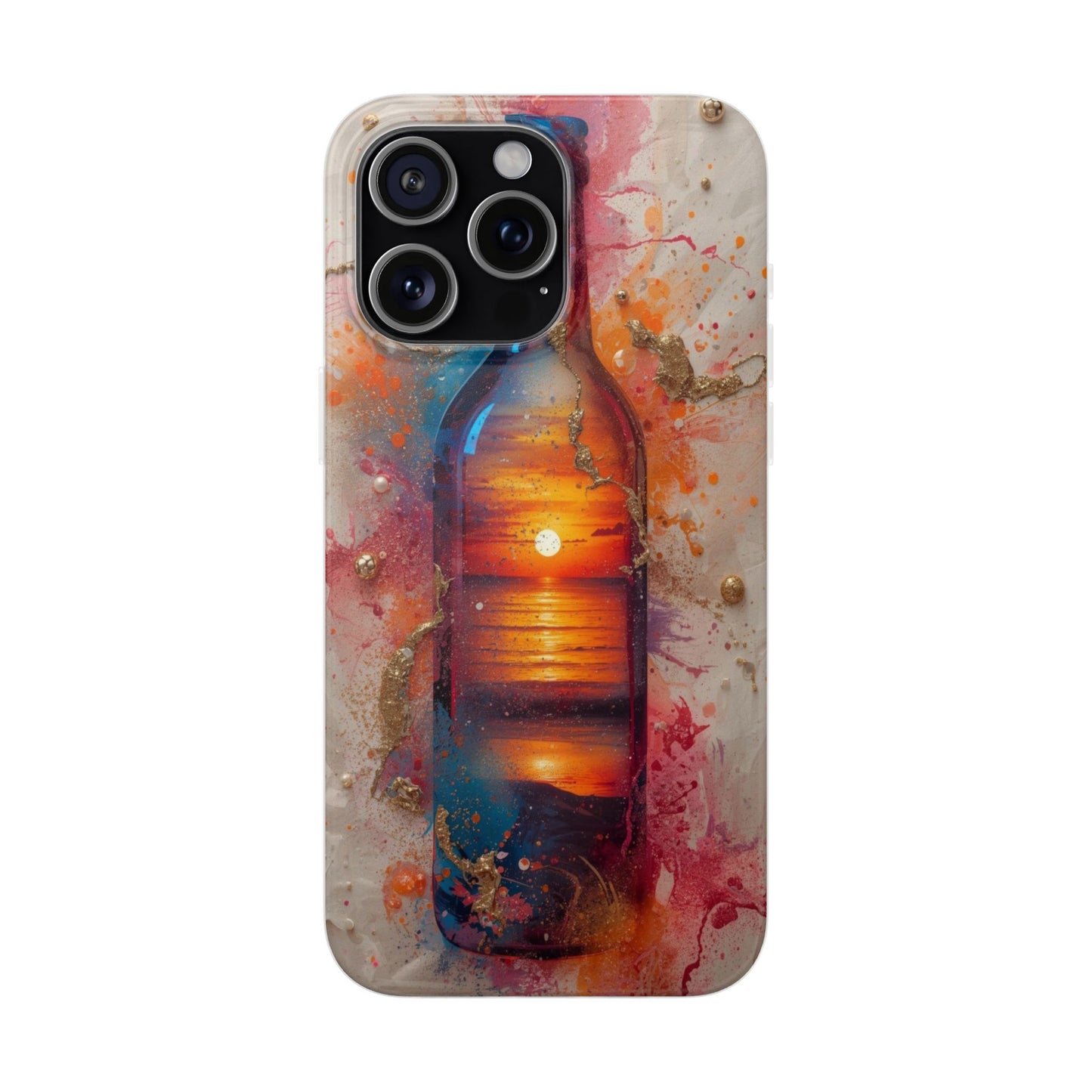 Copy of Floral Holographic Phone Case — Iridescent Leaves & Flowers Flexi Case