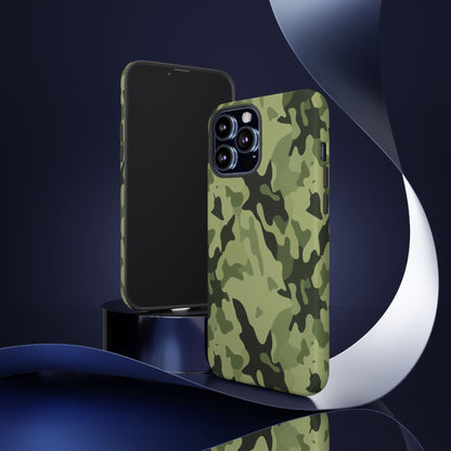 Camo Tough Phone Case — Military Green Protective iPhone Cover