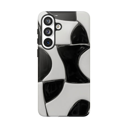 Black & White Abstract Pattern Tough Phone Case