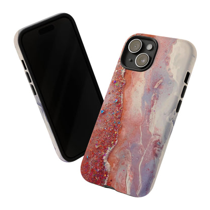 Marbled Rose Gold Galaxy Phone Case — Protective Tough Case