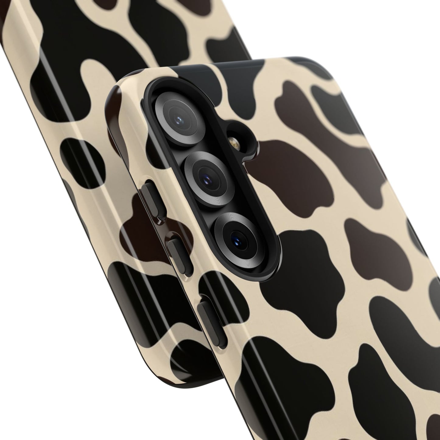 Cow Print Phone Case — Black & Cream Protective  Case