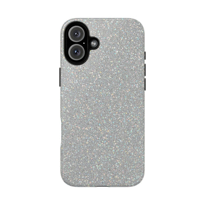 Glitter Silver Tough Phone Case — Sparkling Protective Phone Case
