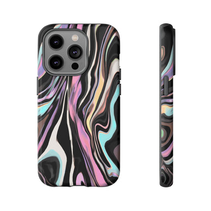 Abstract Marble Tough Phone Case — Pastel Swirl Protective Cover