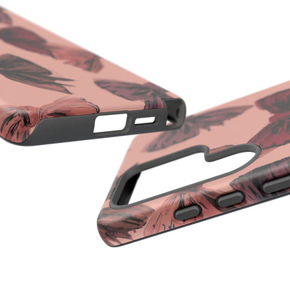 Bow Pattern Tough Phone Case — Pink Watercolor Bows Protective iPhone Cover