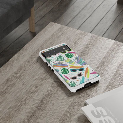 Tough Cases — Colorful Retro Sneakers & Sunglasses Phone Case