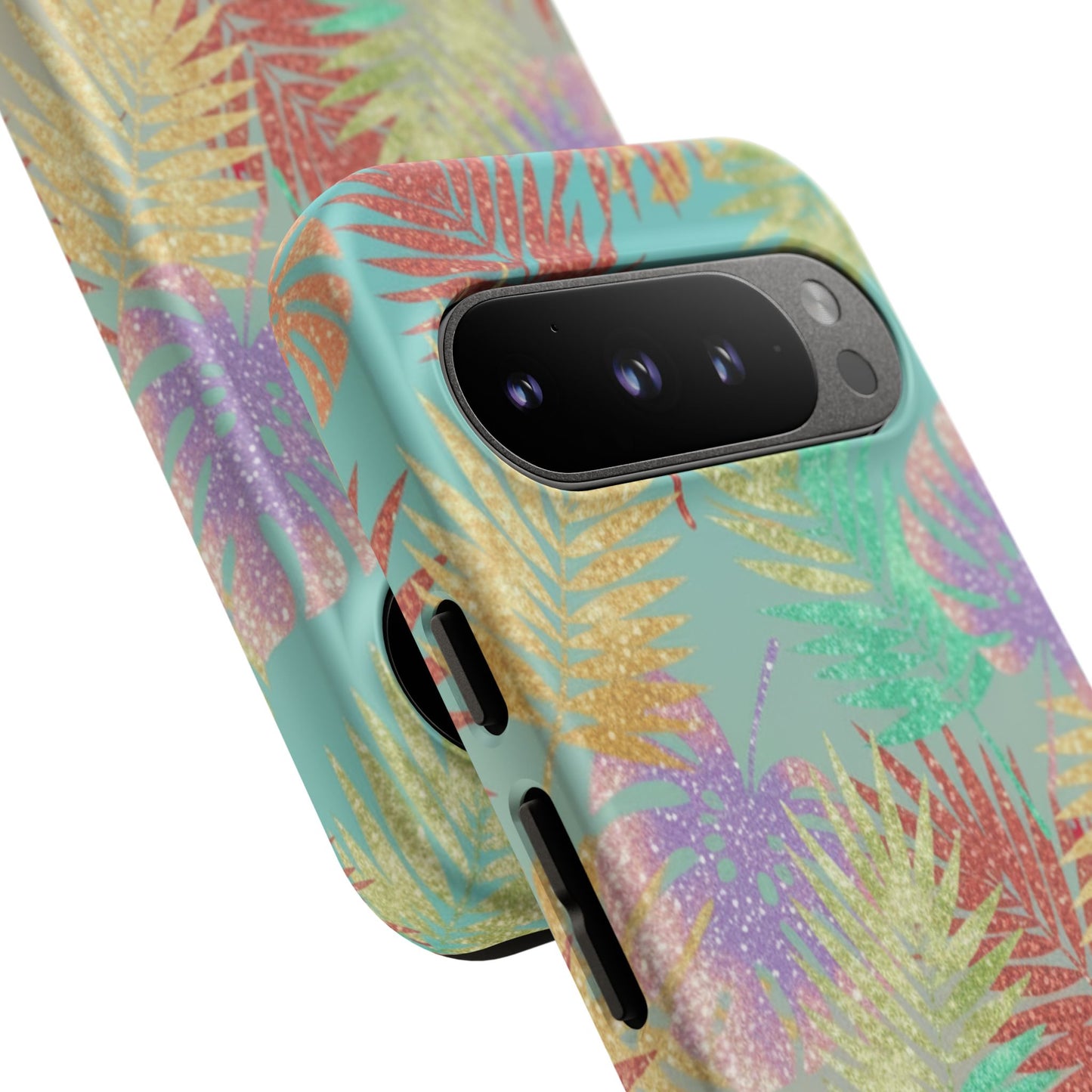 Tropical Palm Leaf Tough Phone Case – Colorful Pastel Botanical Protection