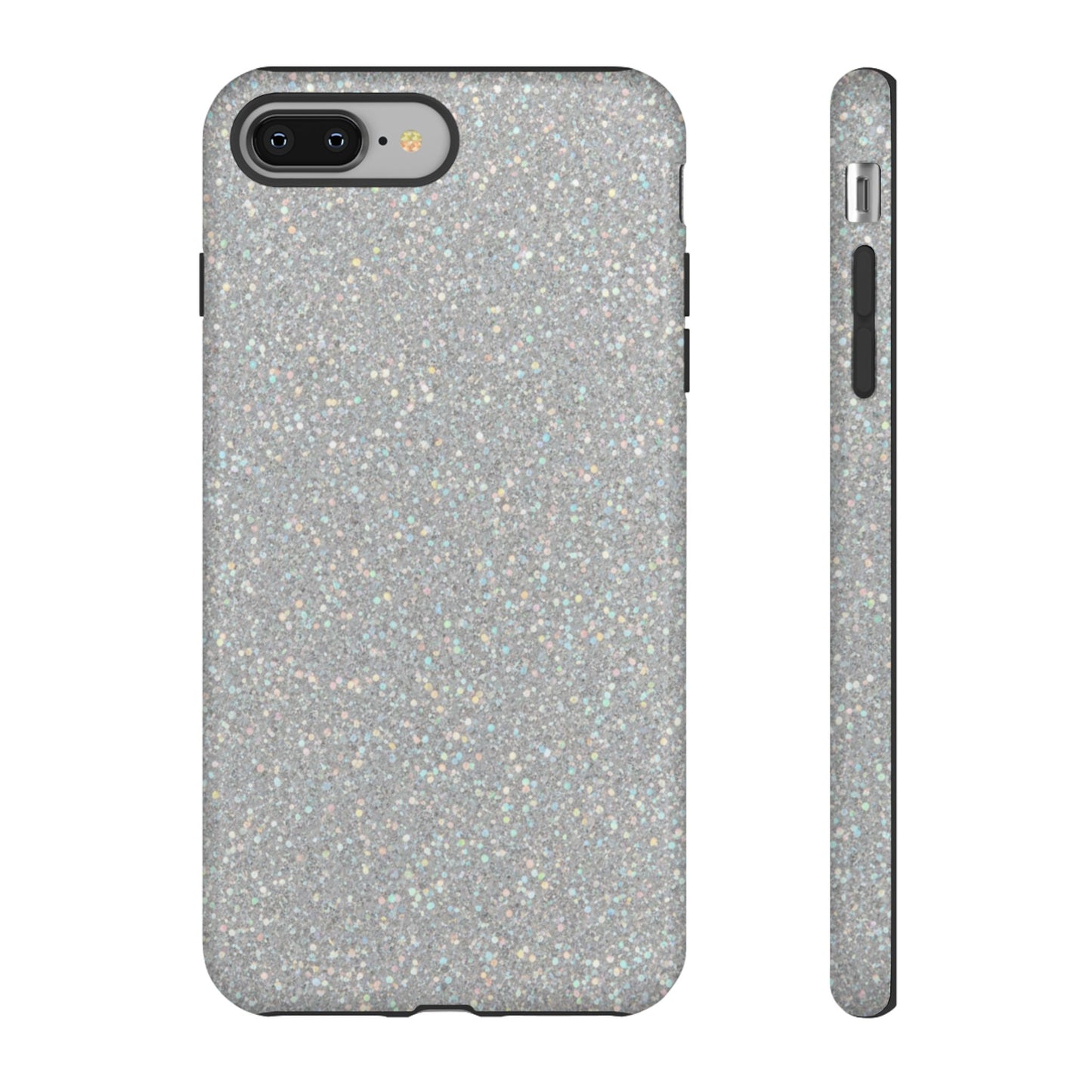 Glitter Silver Tough Phone Case — Sparkling Protective Phone Case