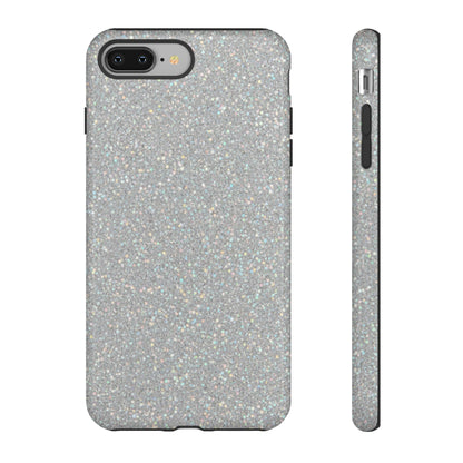 Glitter Silver Tough Phone Case — Sparkling Protective Phone Case