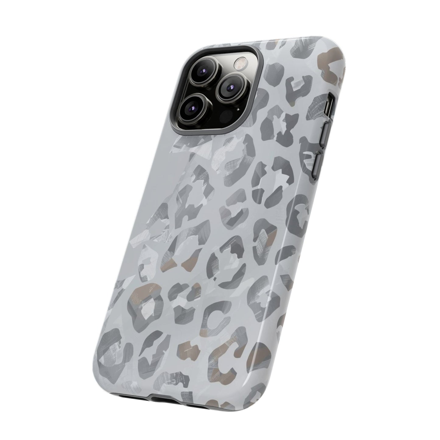Silver Leopard Tough Phone Case