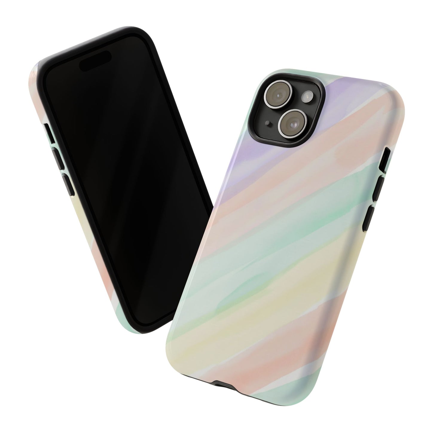 Pastel Watercolor Stripe Tough Phone Case