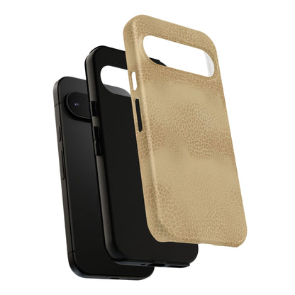 Tan Distressed Leather Texture Phone Case — Rugged Protective iPhone Cover