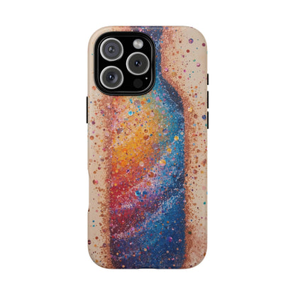 Galaxy Bottle Tough Phone Case — Colorful Nebula Splash iPhone Cover