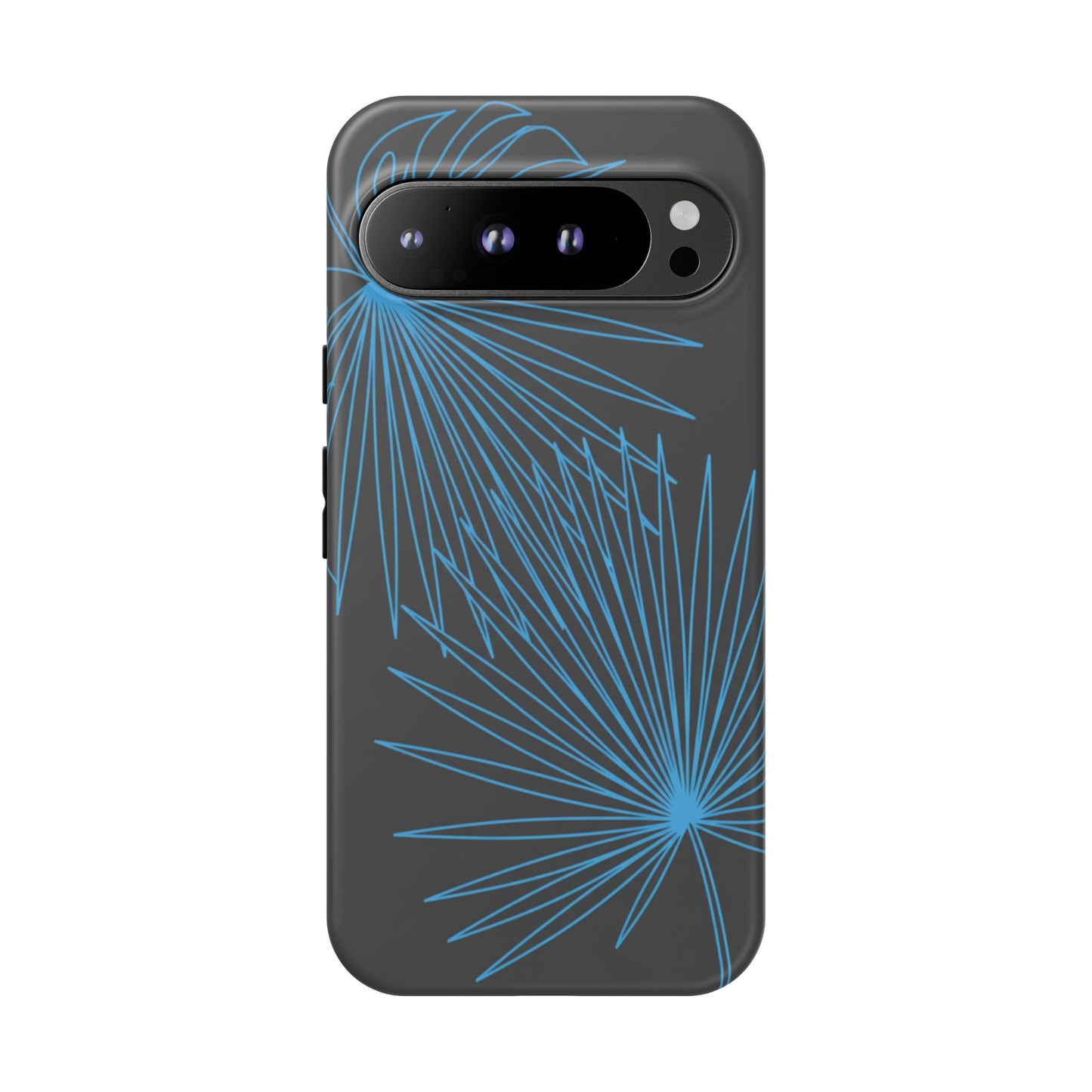 Blue Dandelion Burst Tough Phone Case — Protective Floral iPhone Cover