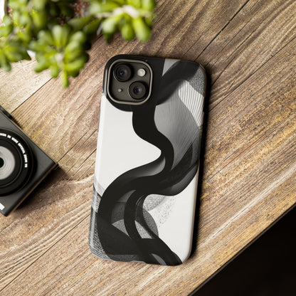 Phone Case — Monochrome Abstract Protective Cover