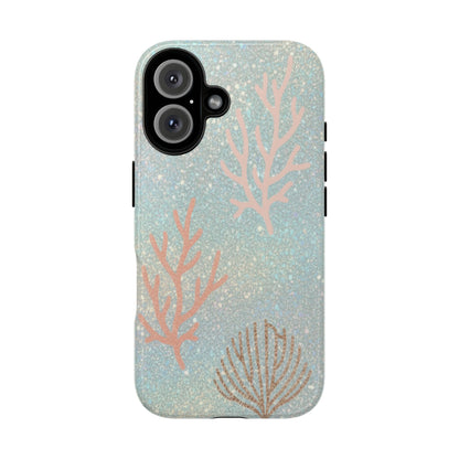 Seafoam Sparkle Phone Case – Coral & Seashell Tough Case