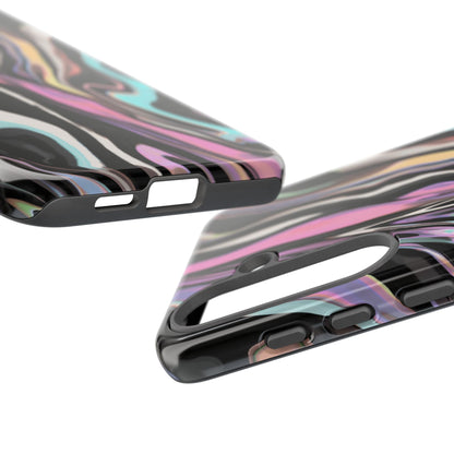 Abstract Marble Tough Phone Case — Pastel Swirl Protective Cover
