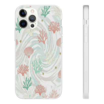 Pastel Seashell Phone Case — Coral Reef Wave iPhone Cover