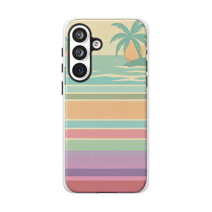Tough Case — Retro Pastel Sunset Palm Tree Phone Case