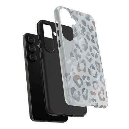 Silver Leopard Tough Phone Case