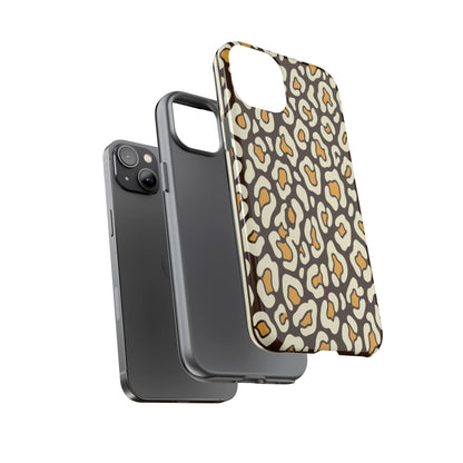 Leopard Print Tough Phone Case — Durable Protective iPhone Cover