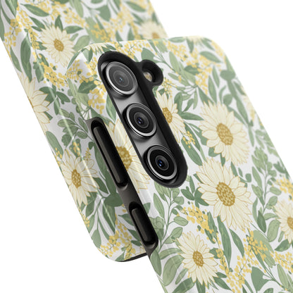 Daisy Meadow Tough Phone Case — Floral Protective Phone Cover