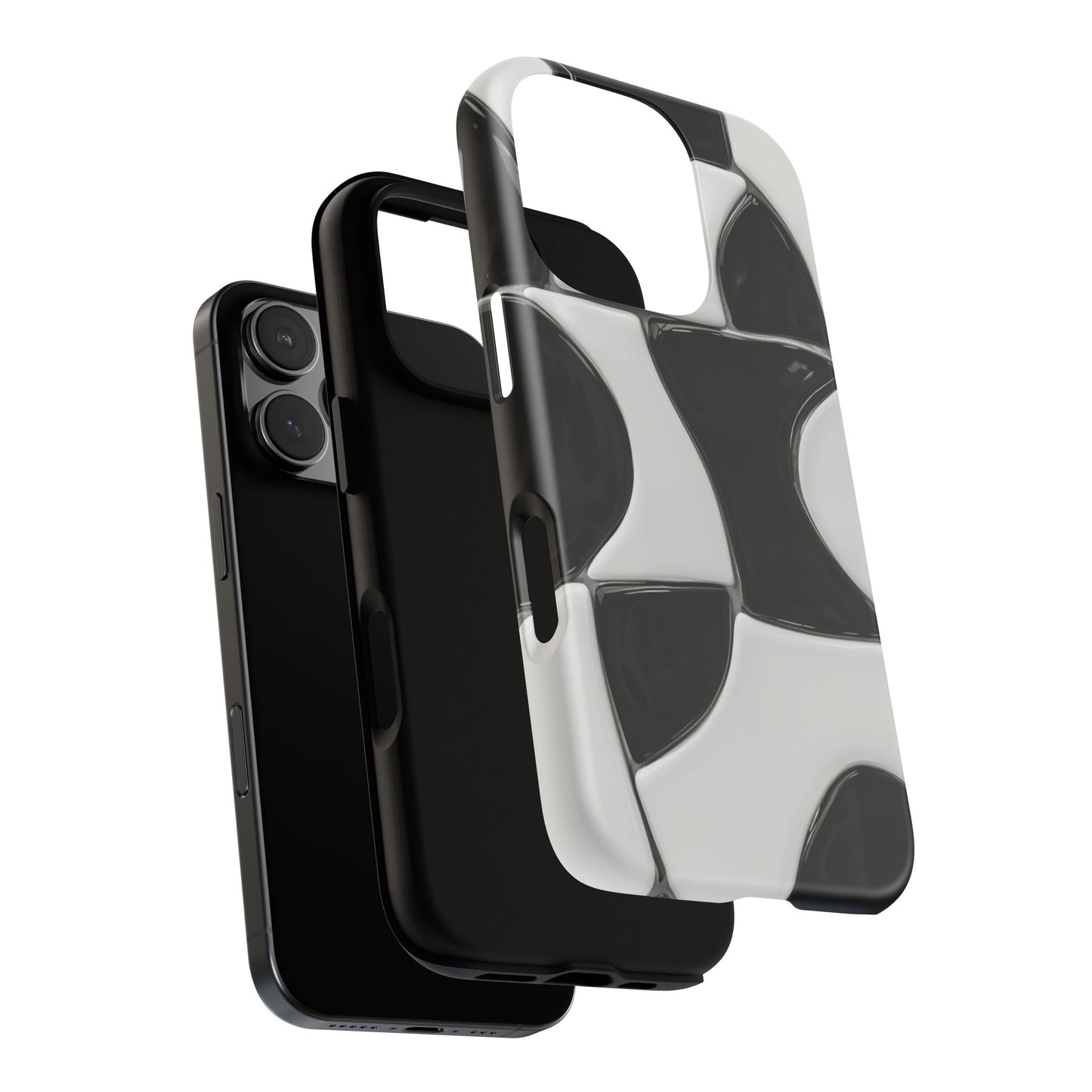 Black & White Abstract Pattern Tough Phone Case