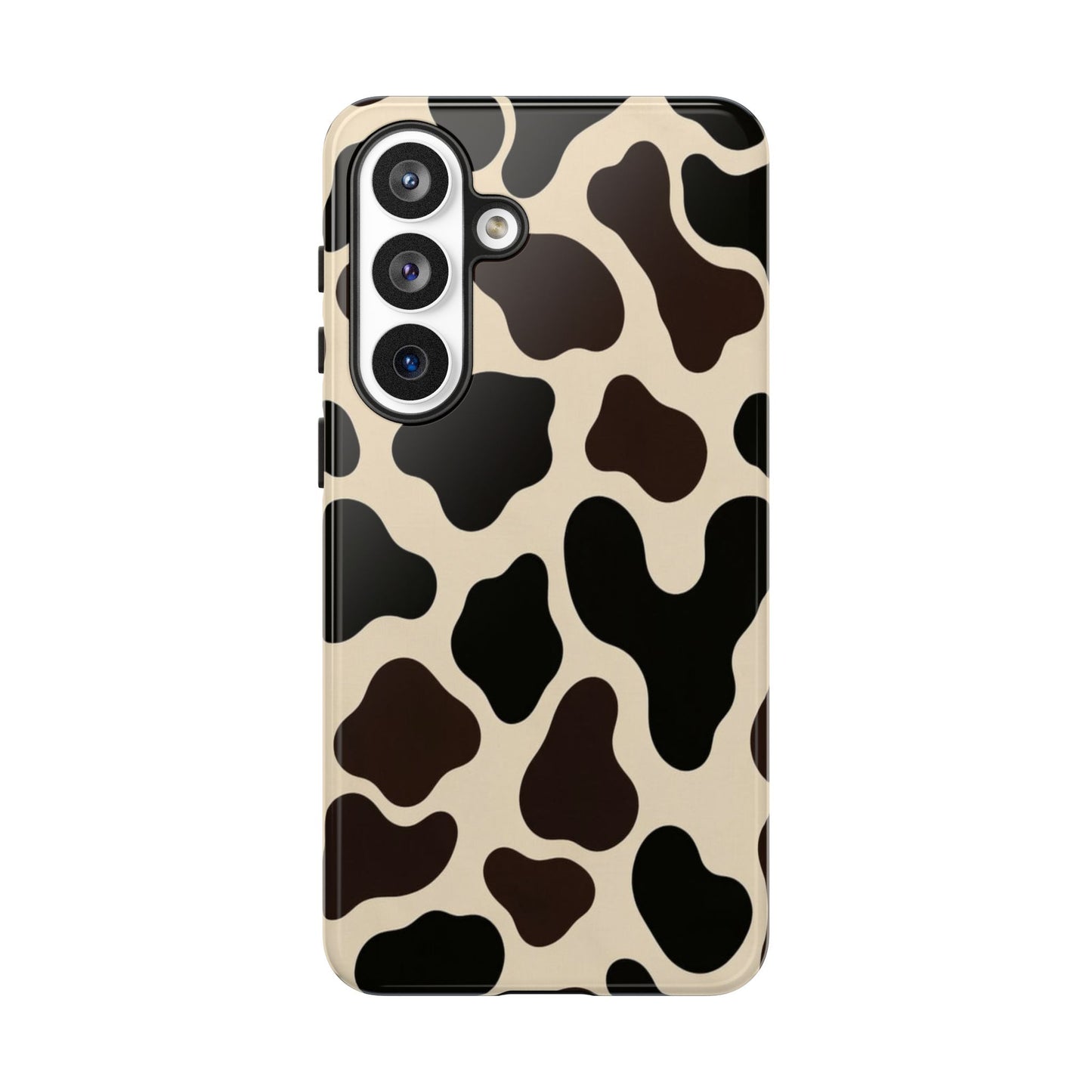 Cow Print Phone Case — Black & Cream Protective  Case