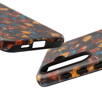 Phone Case - Amber Tortoiseshell Mosaic Protective Cover