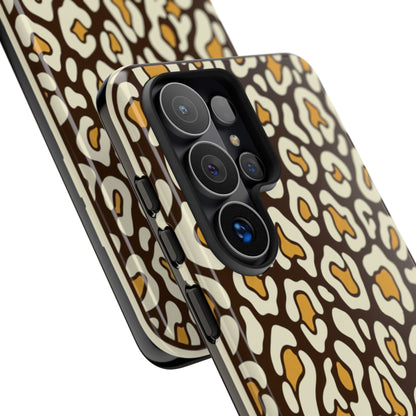 Leopard Print Tough Phone Case — Durable Protective iPhone Cover