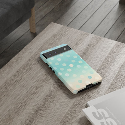 Abstract Palm Tough Phone Case — Minimal Coastal Blue Protective Cover