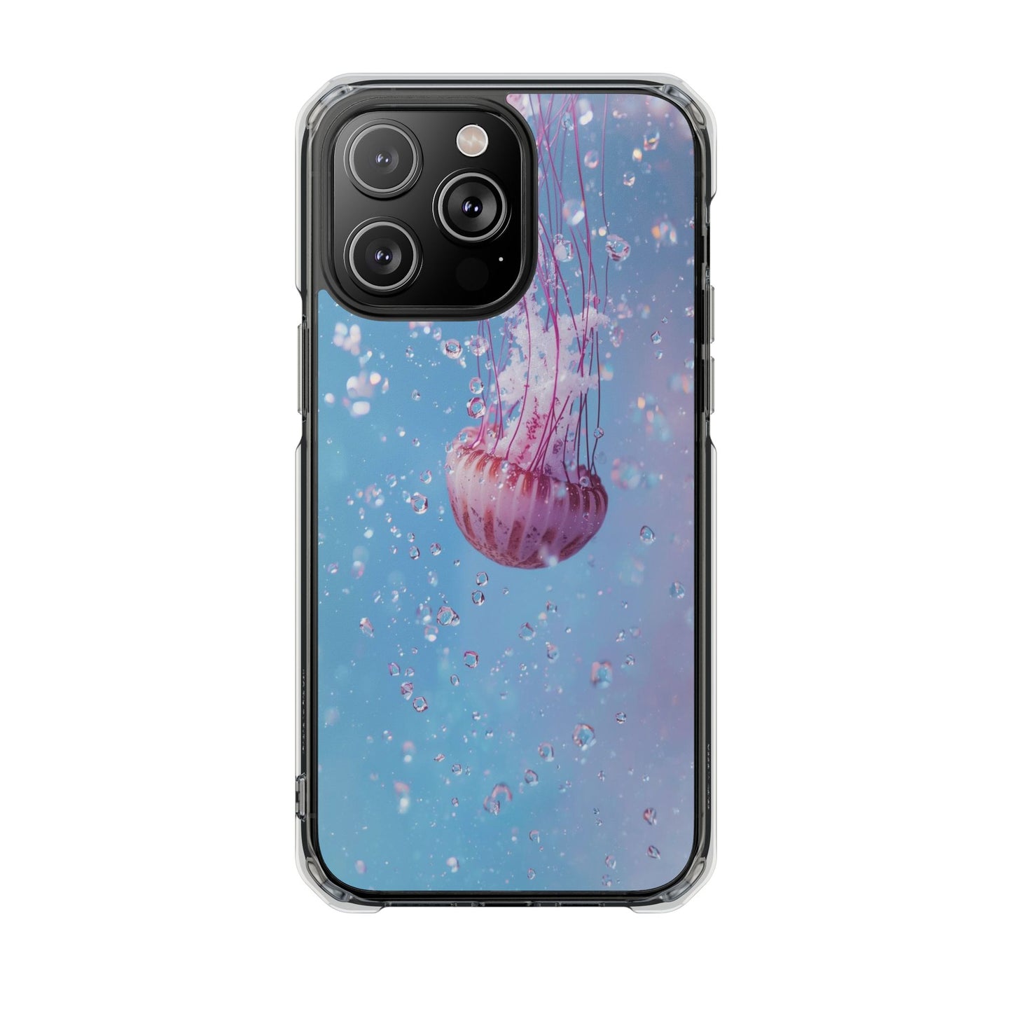 Jellyfish Clear Magnetic Impact Phone Case – Ocean Blue Underwater Design