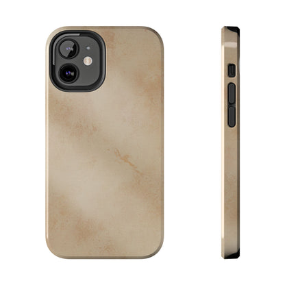 Tough Phone Case — Vintage Beige Marble Protective Phone Cover