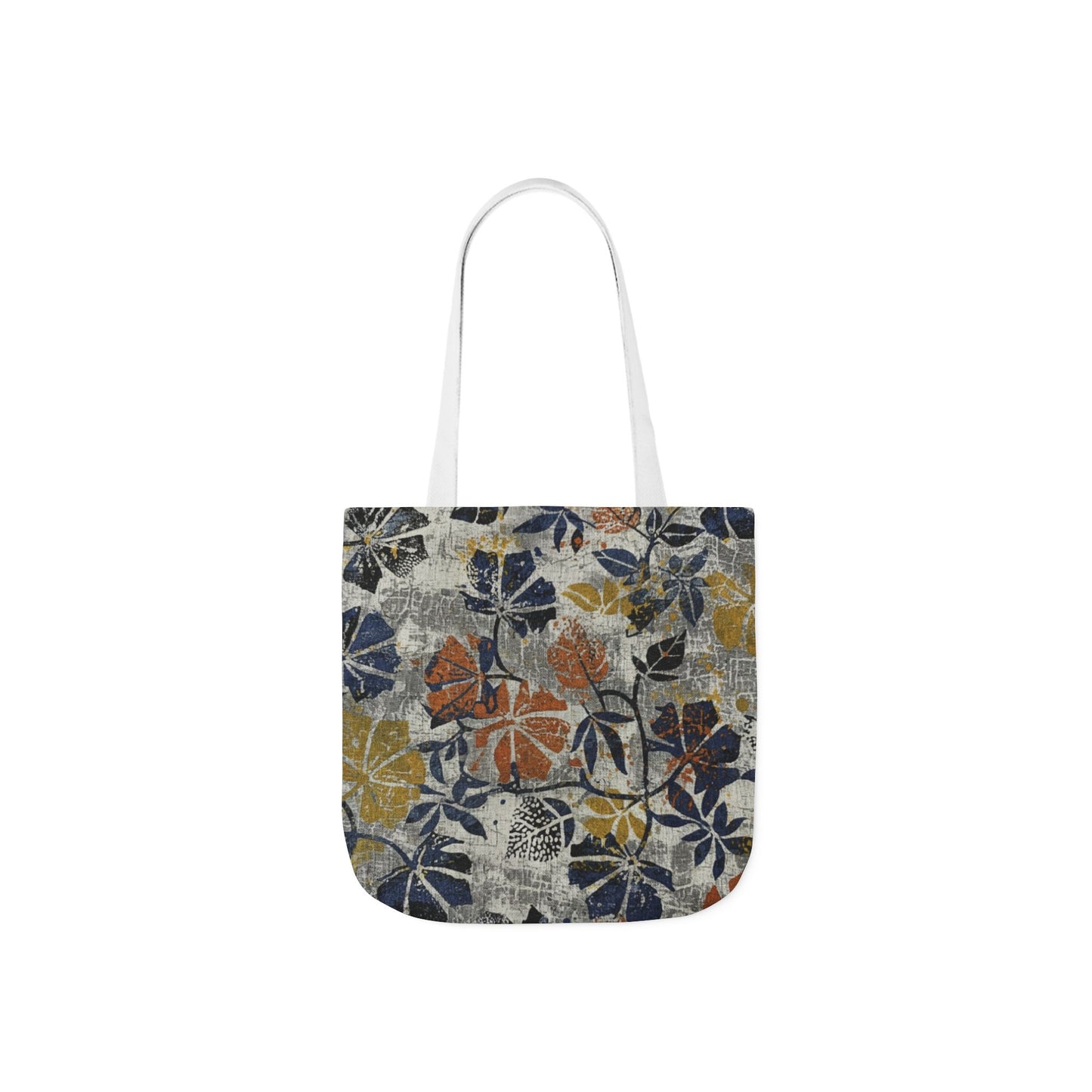 Floral Canvas Tote Bag – Rustic Watercolor Blooms