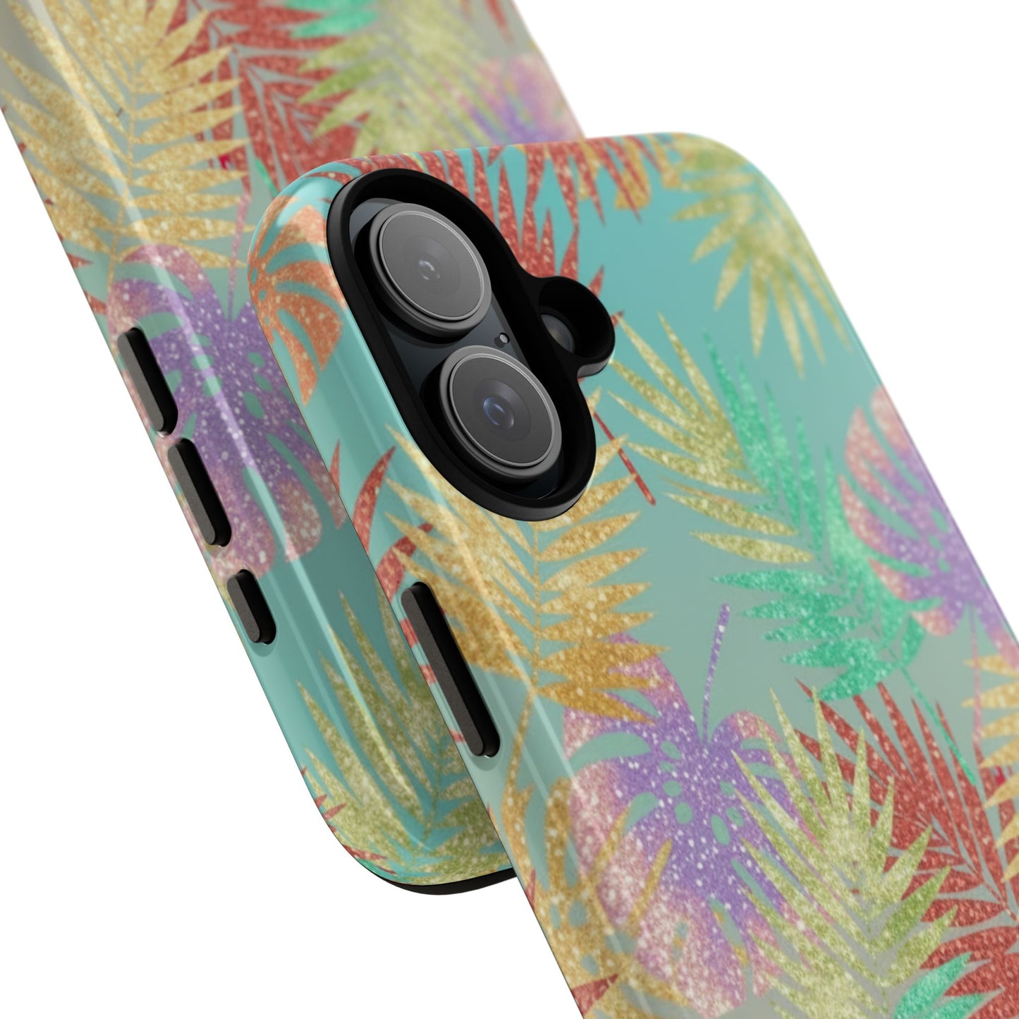 Tropical Palm Leaf Tough Phone Case – Colorful Pastel Botanical Protection