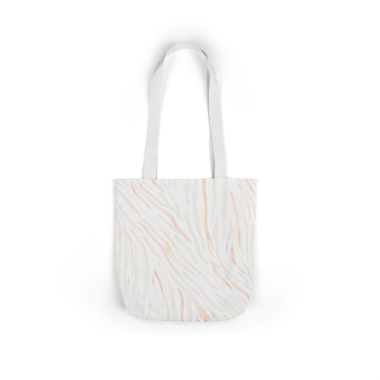 Pastel Zebra Canvas Tote Bag — Lightweight Animal Print Shoulder Tote