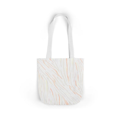 Pastel Zebra Canvas Tote Bag — Lightweight Animal Print Shoulder Tote
