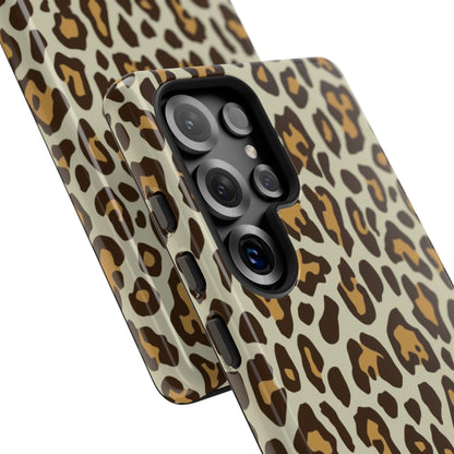 Leopard Print Tough Phone Case — Durable Protective Animal Print Case